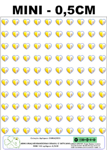 Apliques TRANSFER ABNCORACOESBANDEIRAS BRASIL E VATICANO
