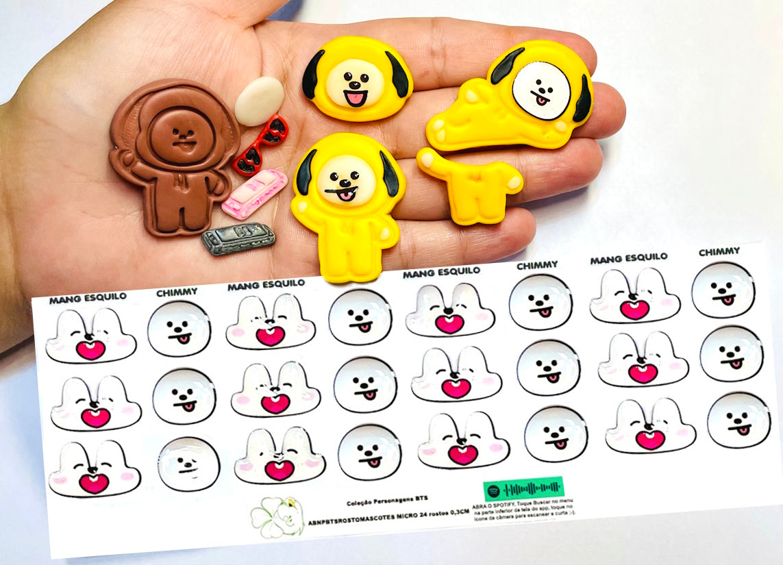 Rostos RESINADOS ABNPBTSROSTOSMASCOTES - MASCOTES BTS