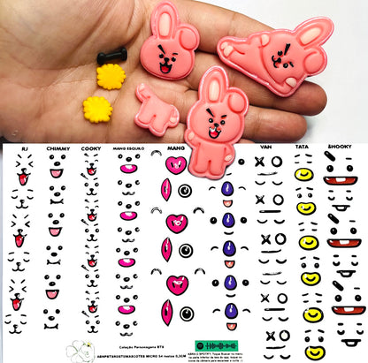 Rostos RESINADOS ABNPBTSROSTOSMASCOTES - MASCOTES BTS