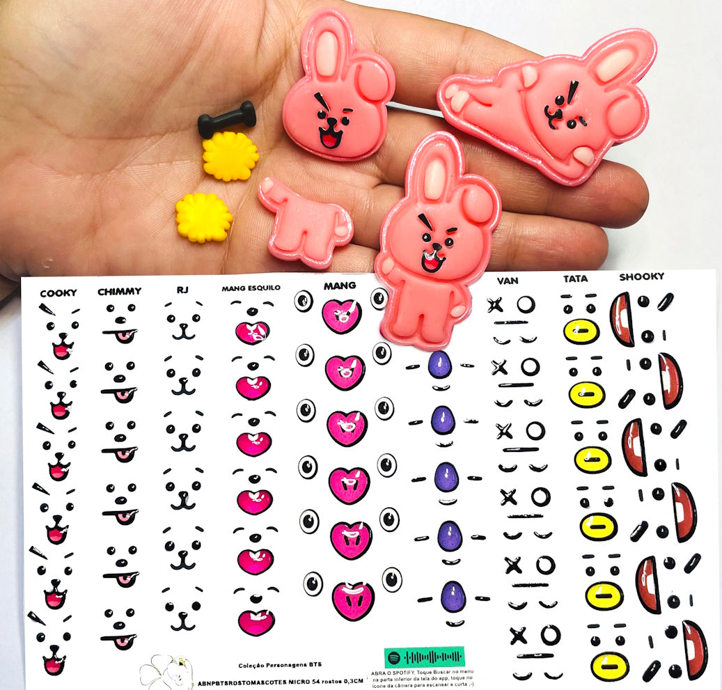 Rostos RESINADOS ABNPBTSROSTOSMASCOTES - MASCOTES BTS