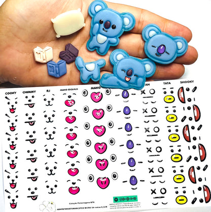 Rostos RESINADOS ABNPBTSROSTOSMASCOTES - MASCOTES BTS