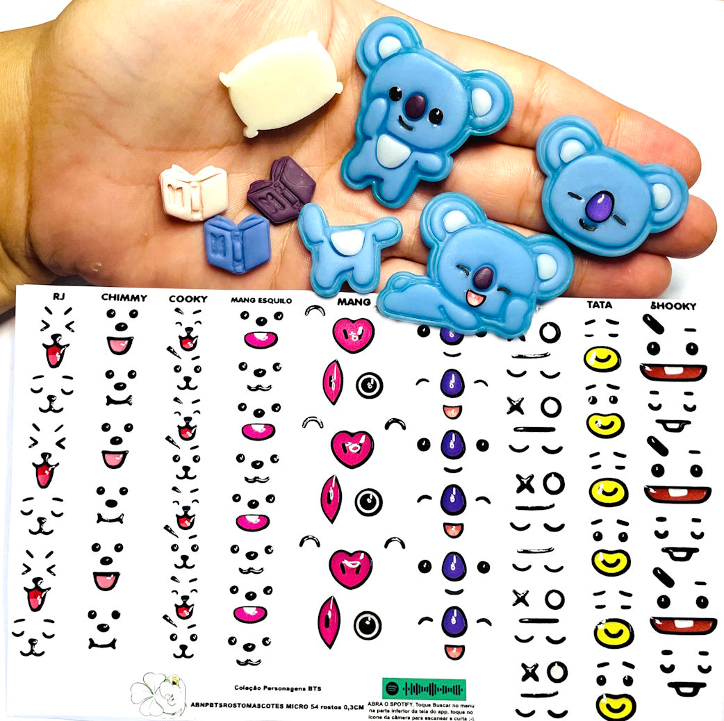 Rostos RESINADOS ABNPBTSROSTOSMASCOTES - MASCOTES BTS