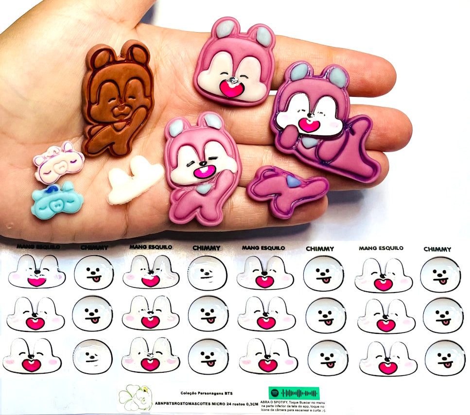 Rostos RESINADOS ABNPBTSROSTOSMASCOTES - MASCOTES BTS