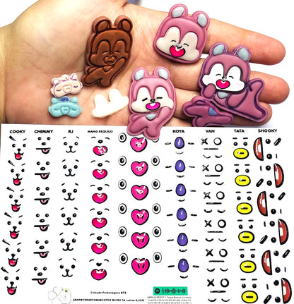 Rostos RESINADOS ABNPBTSROSTOSMASCOTES - MASCOTES BTS