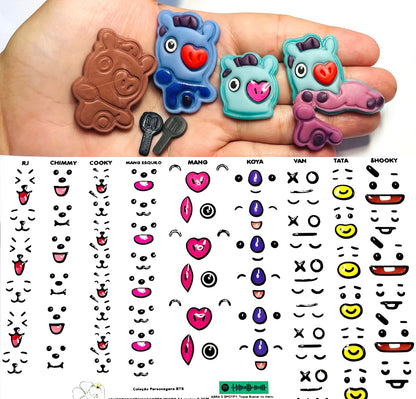 Rostos RESINADOS ABNPBTSROSTOSMASCOTES - MASCOTES BTS