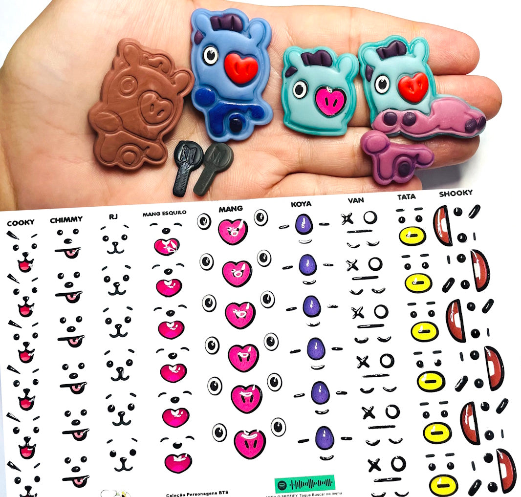 Rostos RESINADOS ABNPBTSROSTOSMASCOTES - MASCOTES BTS