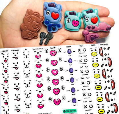 Rostos RESINADOS ABNPBTSROSTOSMASCOTES - MASCOTES BTS