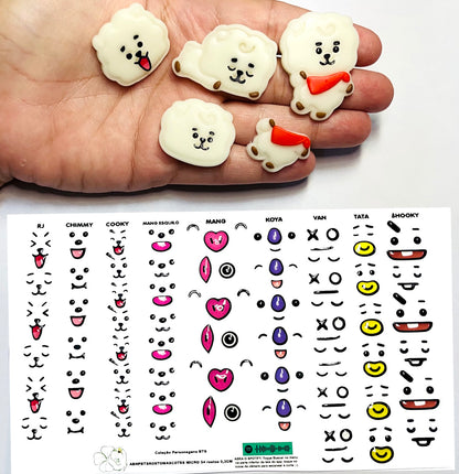 Rostos RESINADOS ABNPBTSROSTOSMASCOTES - MASCOTES BTS