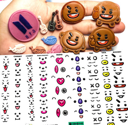 Rostos RESINADOS ABNPBTSROSTOSMASCOTES - MASCOTES BTS