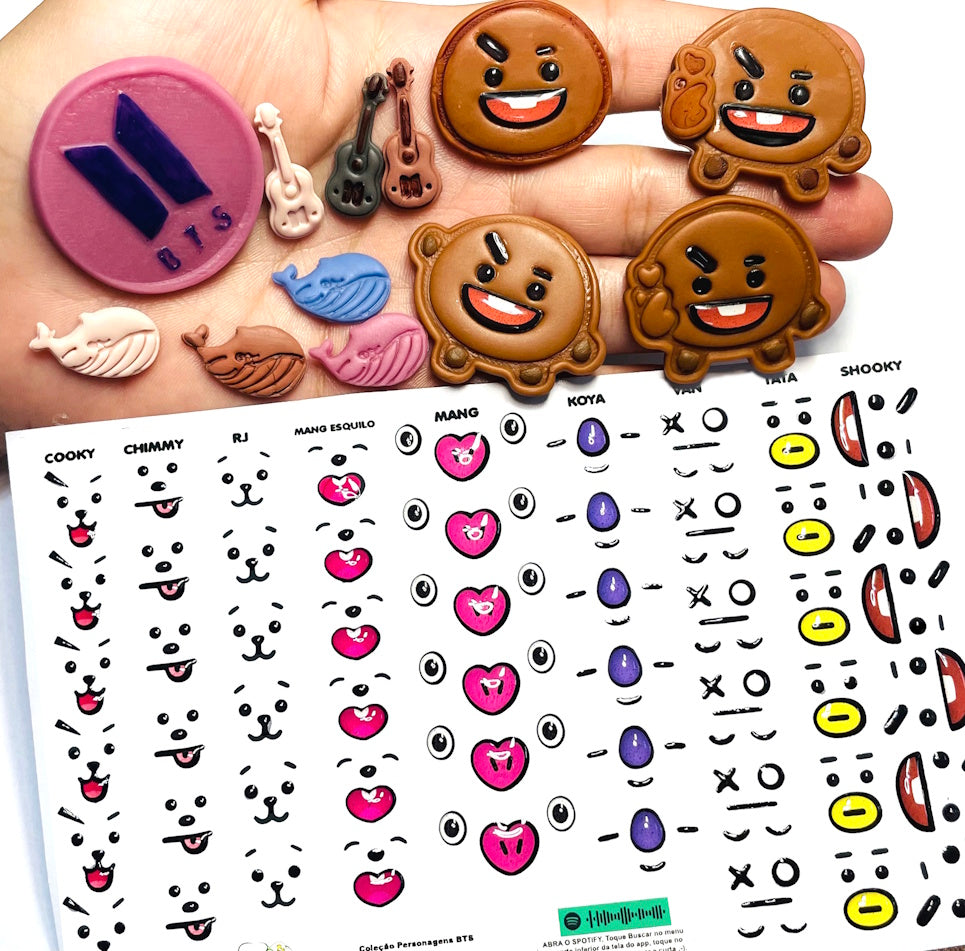 Rostos RESINADOS ABNPBTSROSTOSMASCOTES - MASCOTES BTS