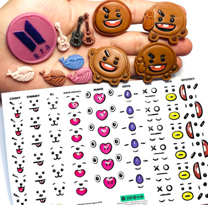 Rostos RESINADOS ABNPBTSROSTOSMASCOTES - MASCOTES BTS