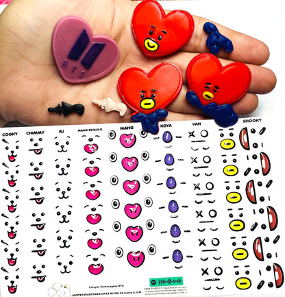 Rostos RESINADOS ABNPBTSROSTOSMASCOTES - MASCOTES BTS