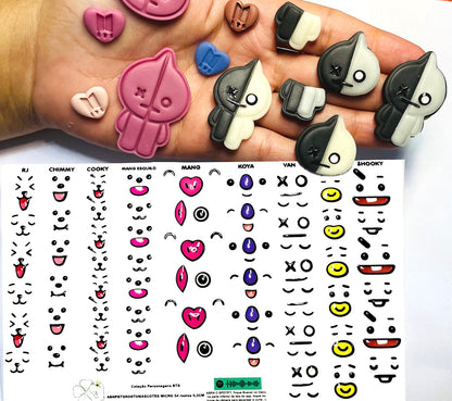 Rostos RESINADOS ABNPBTSROSTOSMASCOTES - MASCOTES BTS