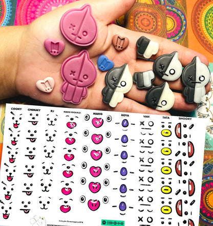 Rostos RESINADOS ABNPBTSROSTOSMASCOTES - MASCOTES BTS