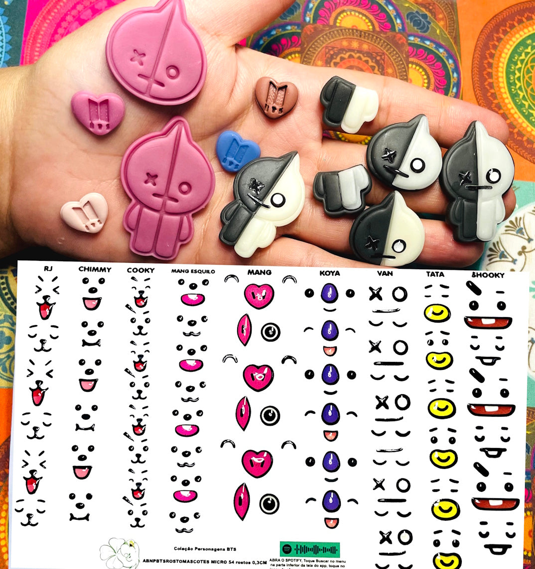 Rostos RESINADOS ABNPBTSROSTOSMASCOTES - MASCOTES BTS