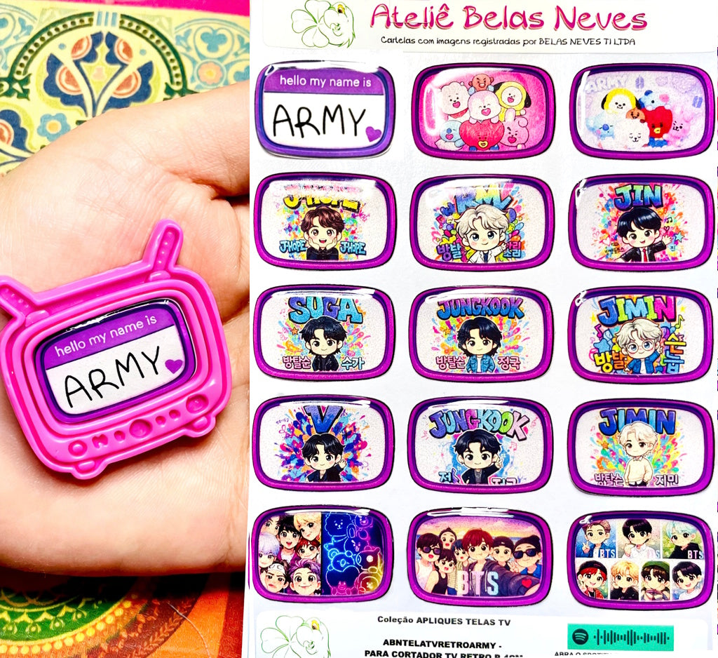 Apliques RESINADOS ABNTELASTVRETRO - TV RETRO