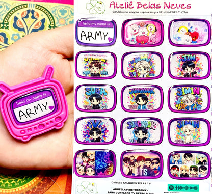 Apliques RESINADOS ABNTELASTVRETRO - TV RETRO