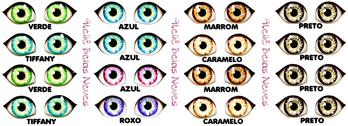 Olhos RESINADOS ABNDOLL1500