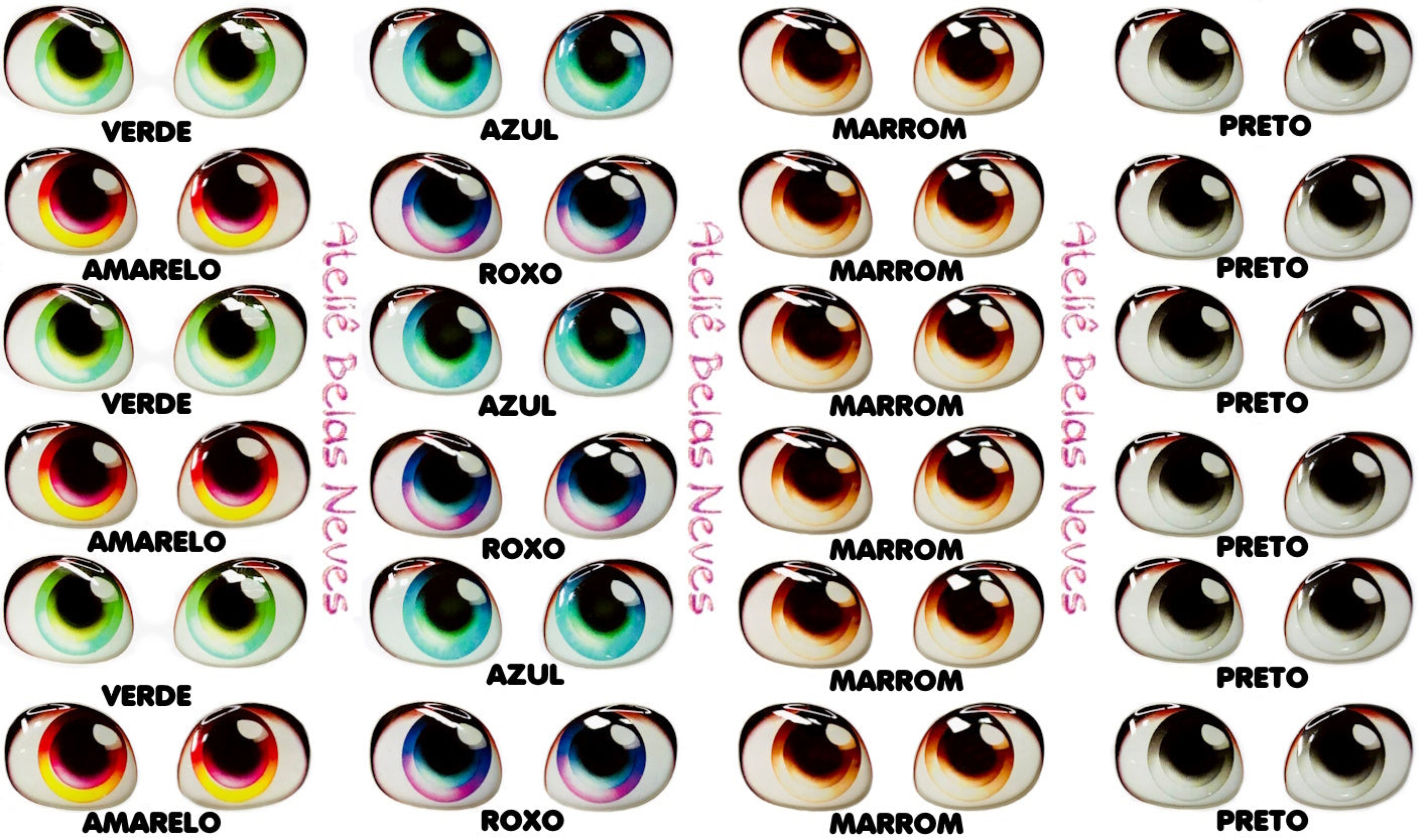 Olhos RESINADOS ABNDOLL2500