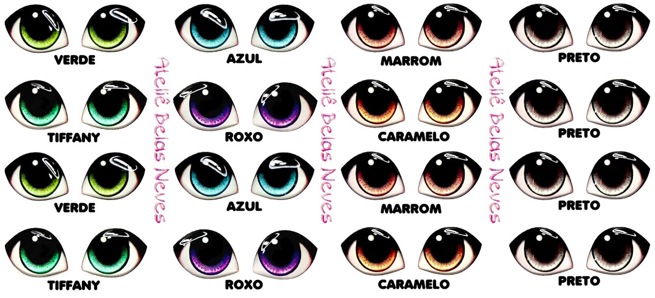 Olhos RESINADOS ABNDOLL3000