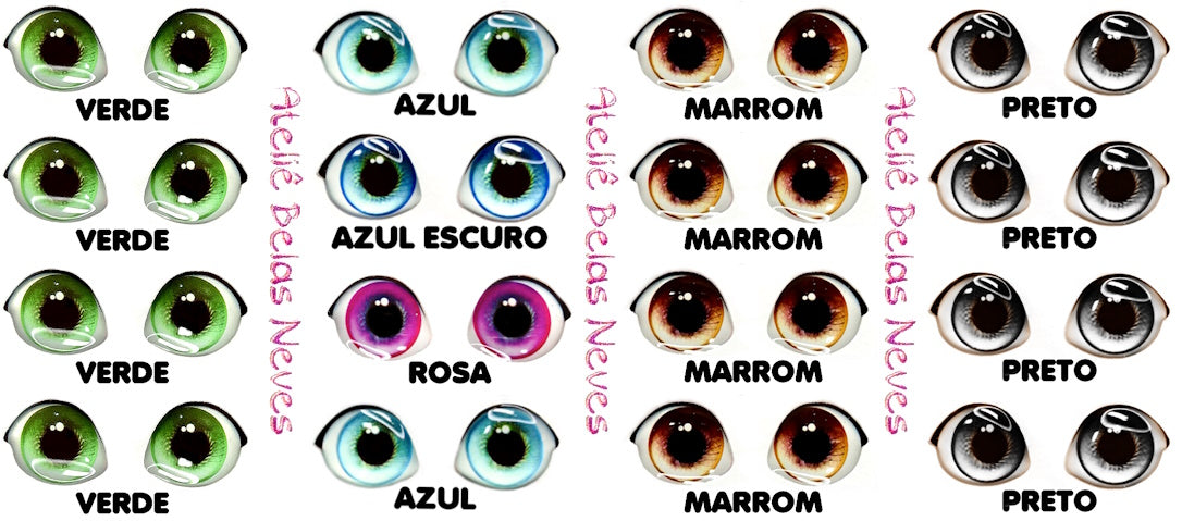 Olhos RESINADOS ABNDOLL700