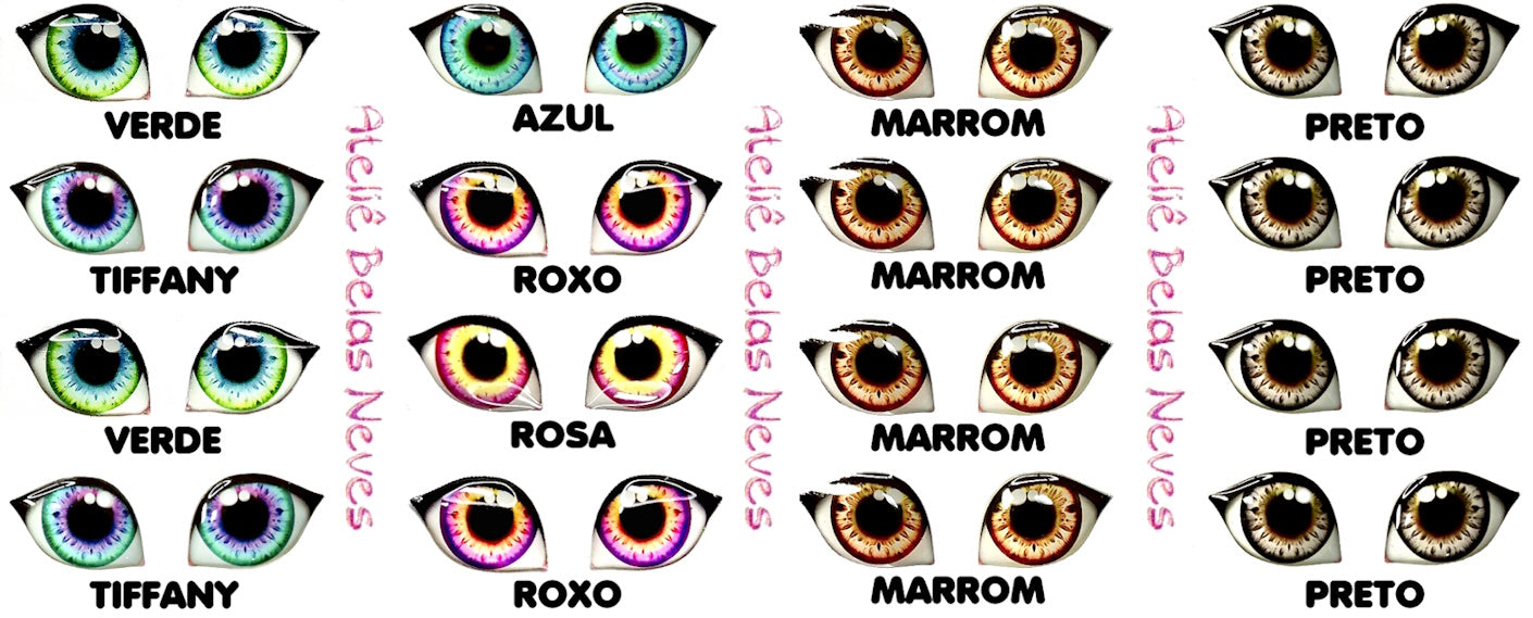 Olhos RESINADOS ABNDOLL800