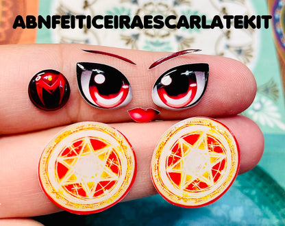 KIT RESINADOS Rostos e elementos FEITICEIRA ESCARLATE ABNFEITICEIRAESCARLATEKIT