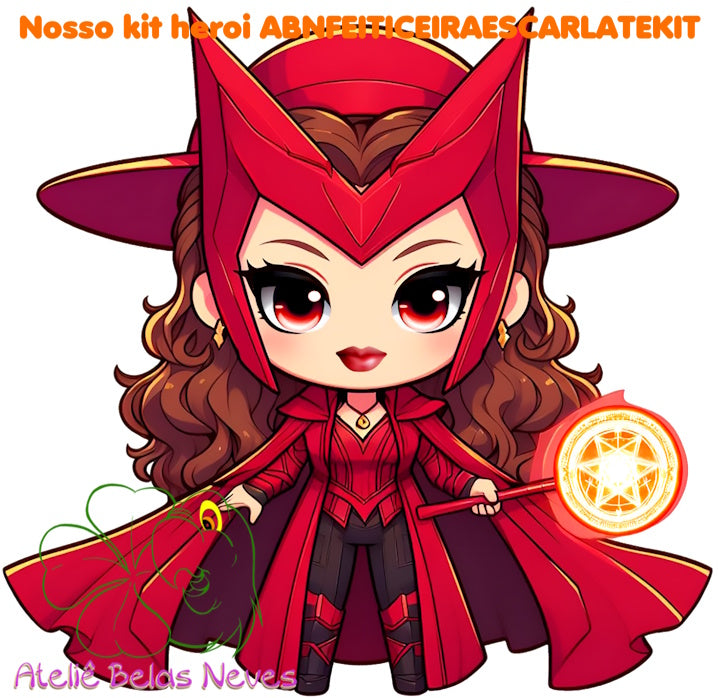 KIT RESINADOS Rostos e elementos FEITICEIRA ESCARLATE ABNFEITICEIRAESCARLATEKIT