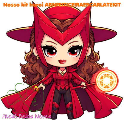 KIT RESINADOS Rostos e elementos FEITICEIRA ESCARLATE ABNFEITICEIRAESCARLATEKIT