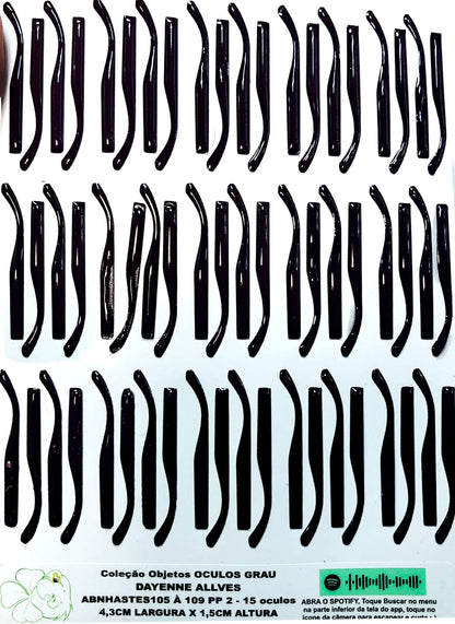 Oculos RESINADOS ESCUROS FUNDO BRANCO - ABNOCULOS105 A 109