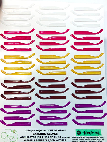 Oculos RESINADOS ESCUROS FUNDO BRANCO - ABNOCULOS135 A 139