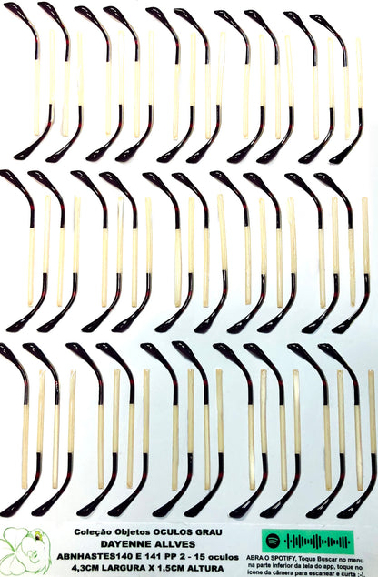 Oculos RESINADOS ESCUROS FUNDO BRANCO - ABNOCULOS140 E 141