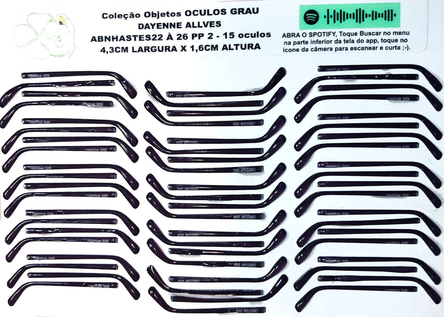 Oculos RESINADOS GRAU - ABNOCULOS22 A 26