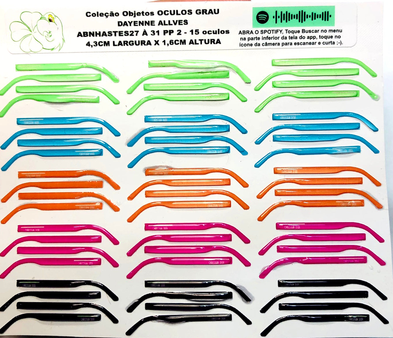 HASTES RESINADAS ABNHASTES27 A 31 PARA OCULOS ABNOCULOS27 A 31