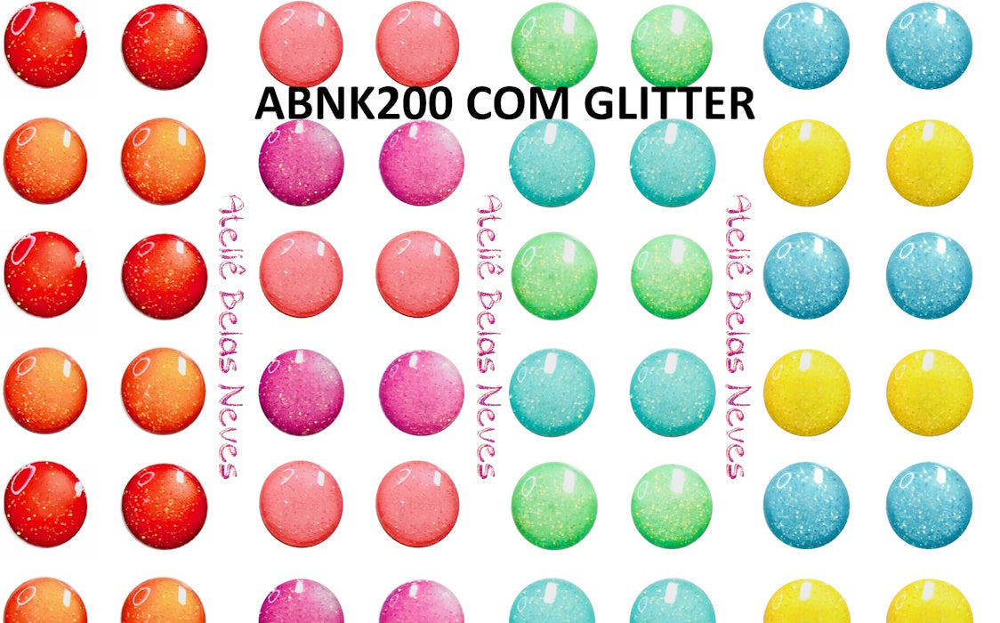 Olhos Resinados ABNK200 HOLOGRÁFICOS E GLITTER