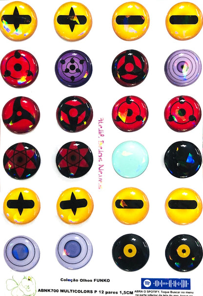 Olhos Resinados ABNK700 NARUTO