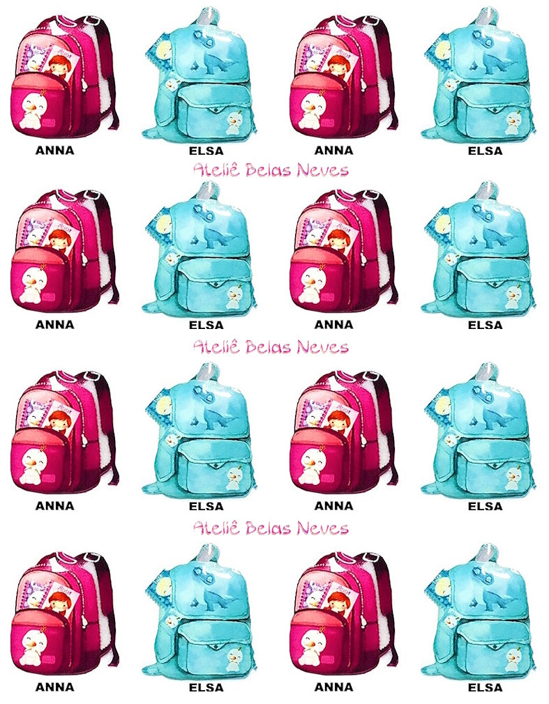 Objetos RESINADOS MOCHILAS ABNMOCHILASPRINCESAS