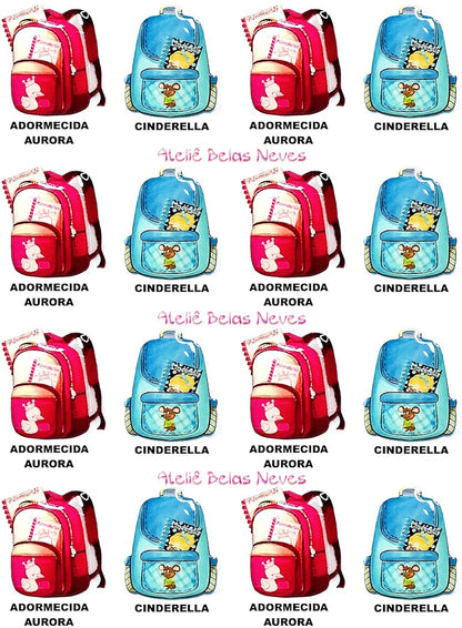 Objetos RESINADOS MOCHILAS ABNMOCHILASPRINCESAS