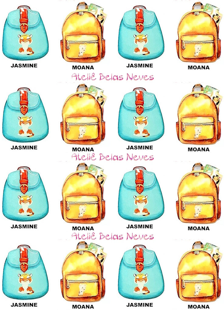 Objetos RESINADOS MOCHILAS ABNMOCHILASPRINCESAS