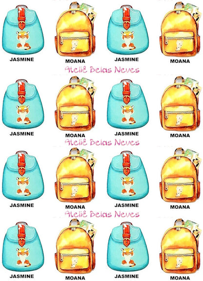 Objetos RESINADOS MOCHILAS ABNMOCHILASPRINCESAS