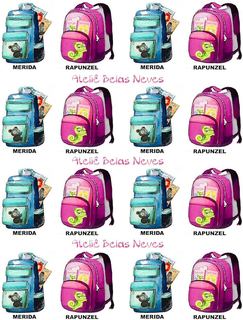 Objetos RESINADOS MOCHILAS ABNMOCHILASPRINCESAS