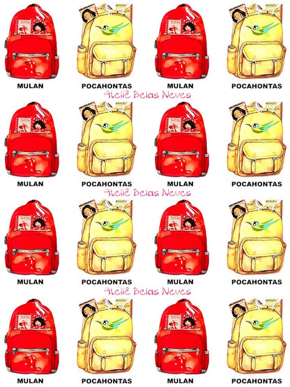 Objetos RESINADOS MOCHILAS ABNMOCHILASPRINCESAS