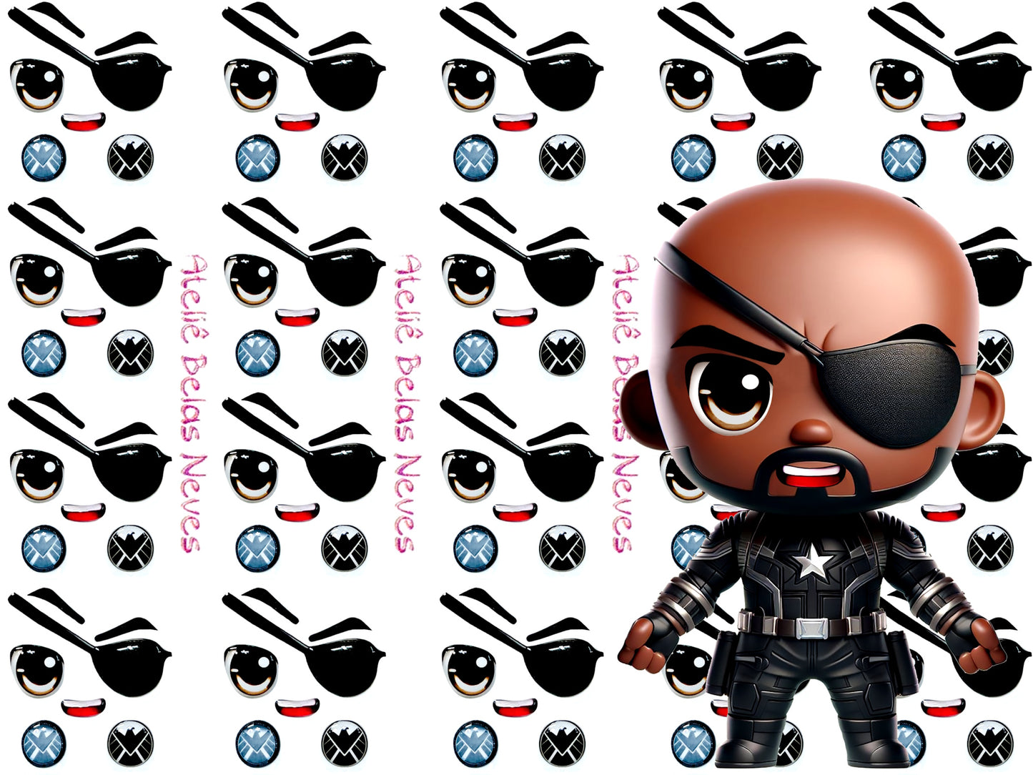 KIT RESINADOS Rostos e elementos NICK FURY ABNNICKFURYKIT