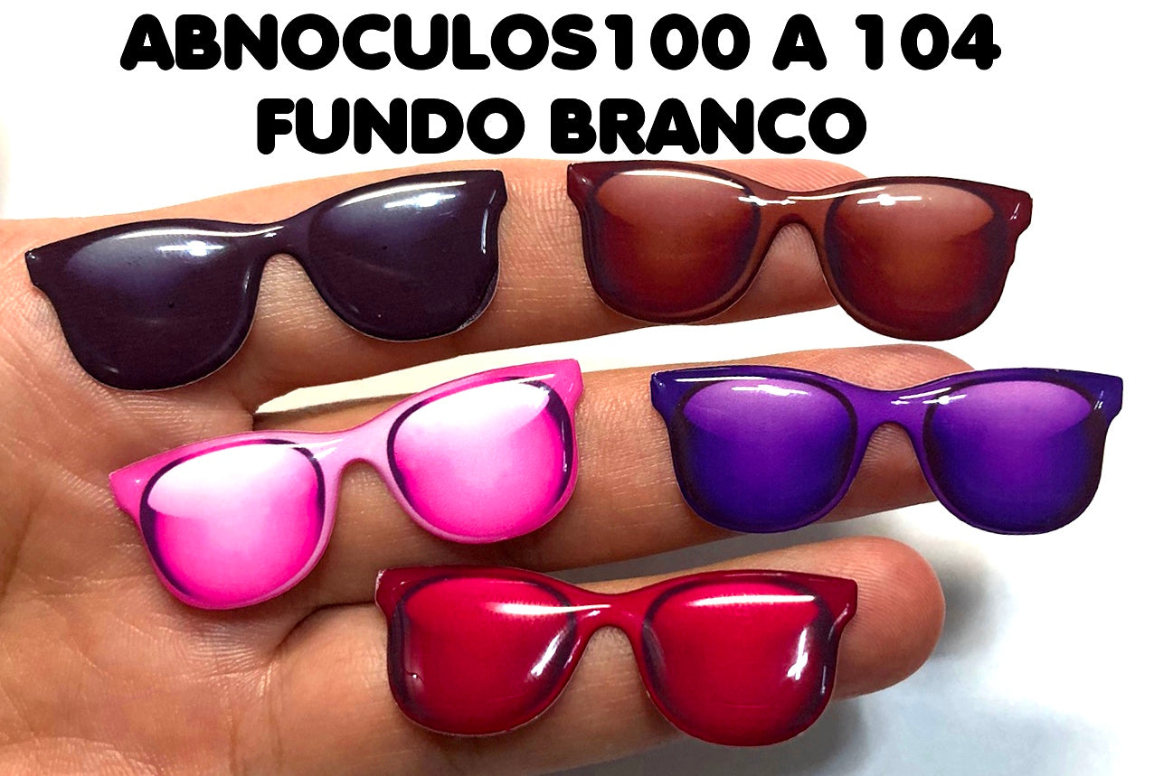 Oculos RESINADOS ESCUROS FUNDO BRANCO - ABNOCULOS100 A 104