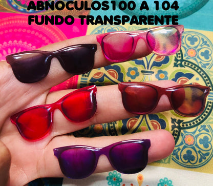 Oculos RESINADOS ESCUROS FUNDO TRANSPARENTE- ABNOCULOS100 A 104