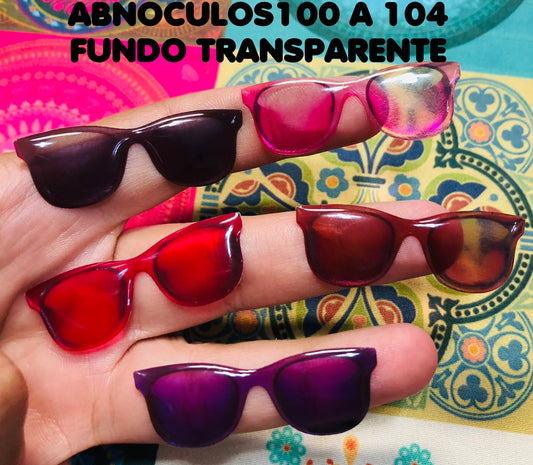 Oculos RESINADOS ESCUROS FUNDO TRANSPARENTE- ABNOCULOS100 A 104