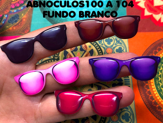 Oculos RESINADOS ESCUROS FUNDO BRANCO - ABNOCULOS100 A 104