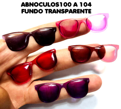 Oculos RESINADOS ESCUROS FUNDO TRANSPARENTE- ABNOCULOS100 A 104
