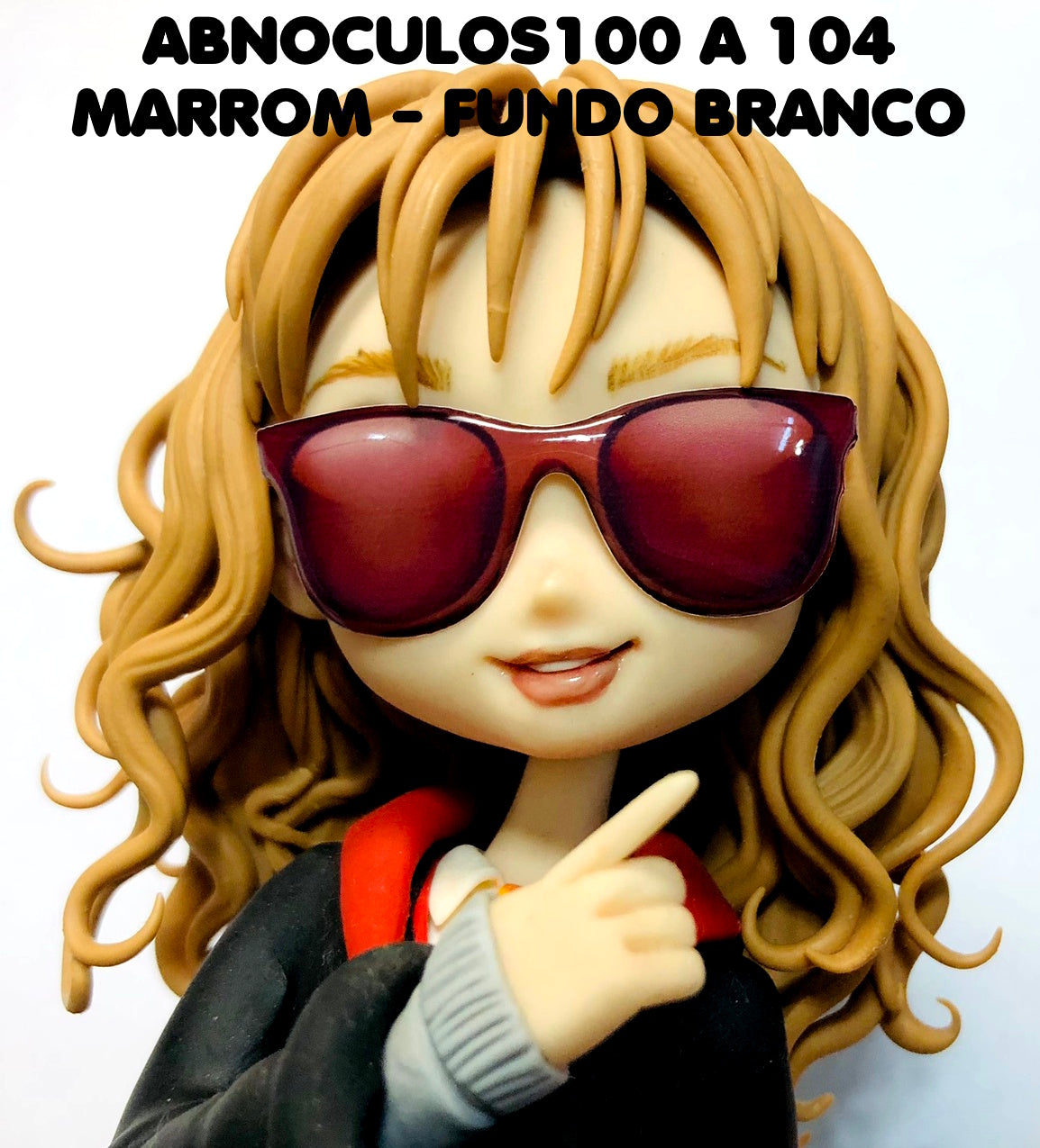 Oculos RESINADOS ESCUROS FUNDO BRANCO - ABNOCULOS100 A 104