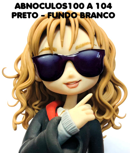 Oculos RESINADOS ESCUROS FUNDO BRANCO - ABNOCULOS100 A 104